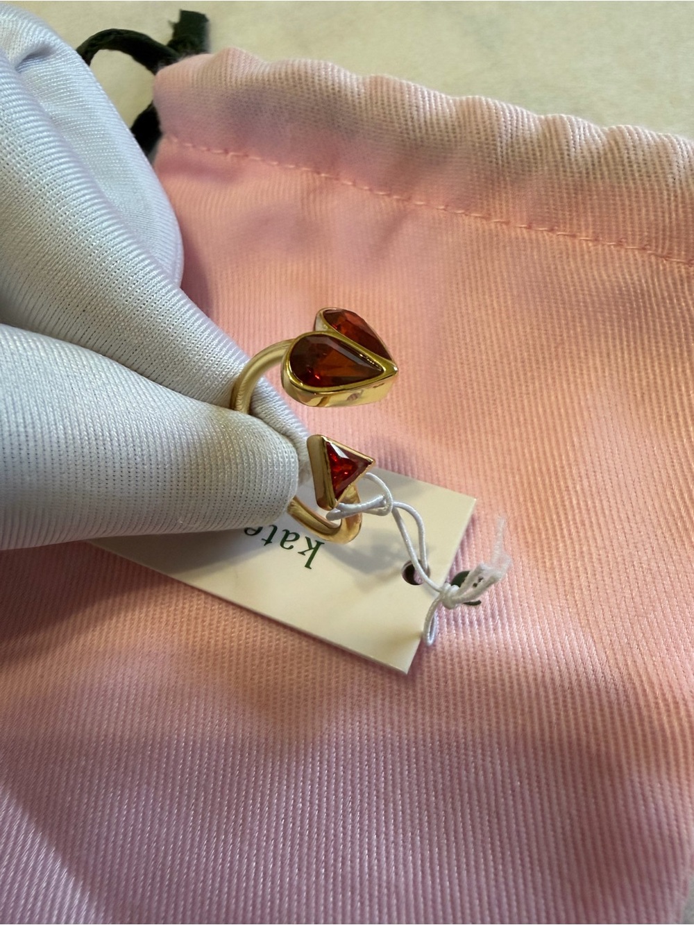 KATE SPADE ROCK SOLID STONE RING SZ 6 - Picture 3 of 11
